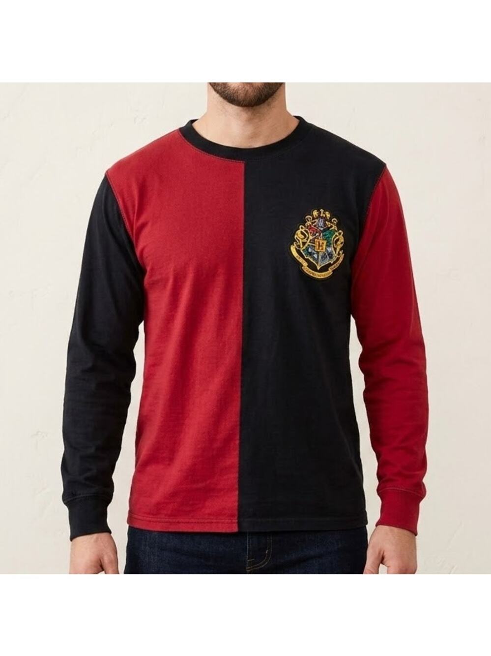 Wizarding World Harry Potter Universal Orlando Sweatshirt Black Red Mens Size S
